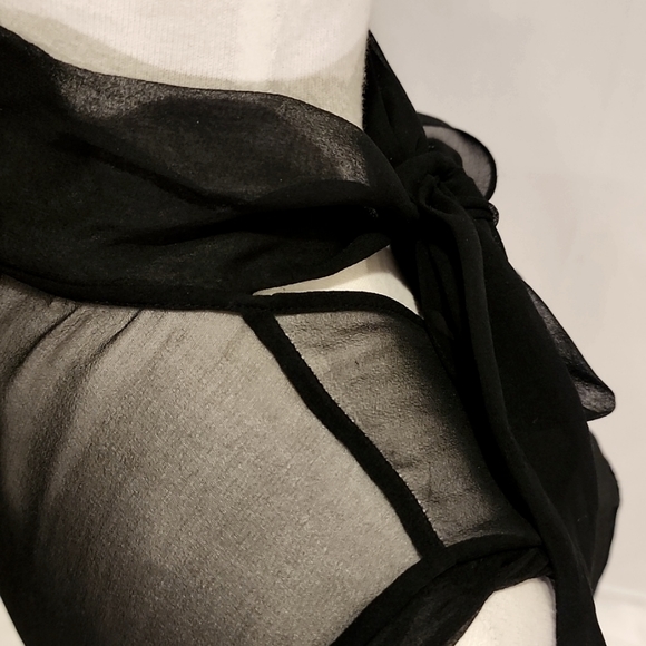 BCBGMaxAzria Silk Bow Collar Camisole Top - Picture 12 of 16